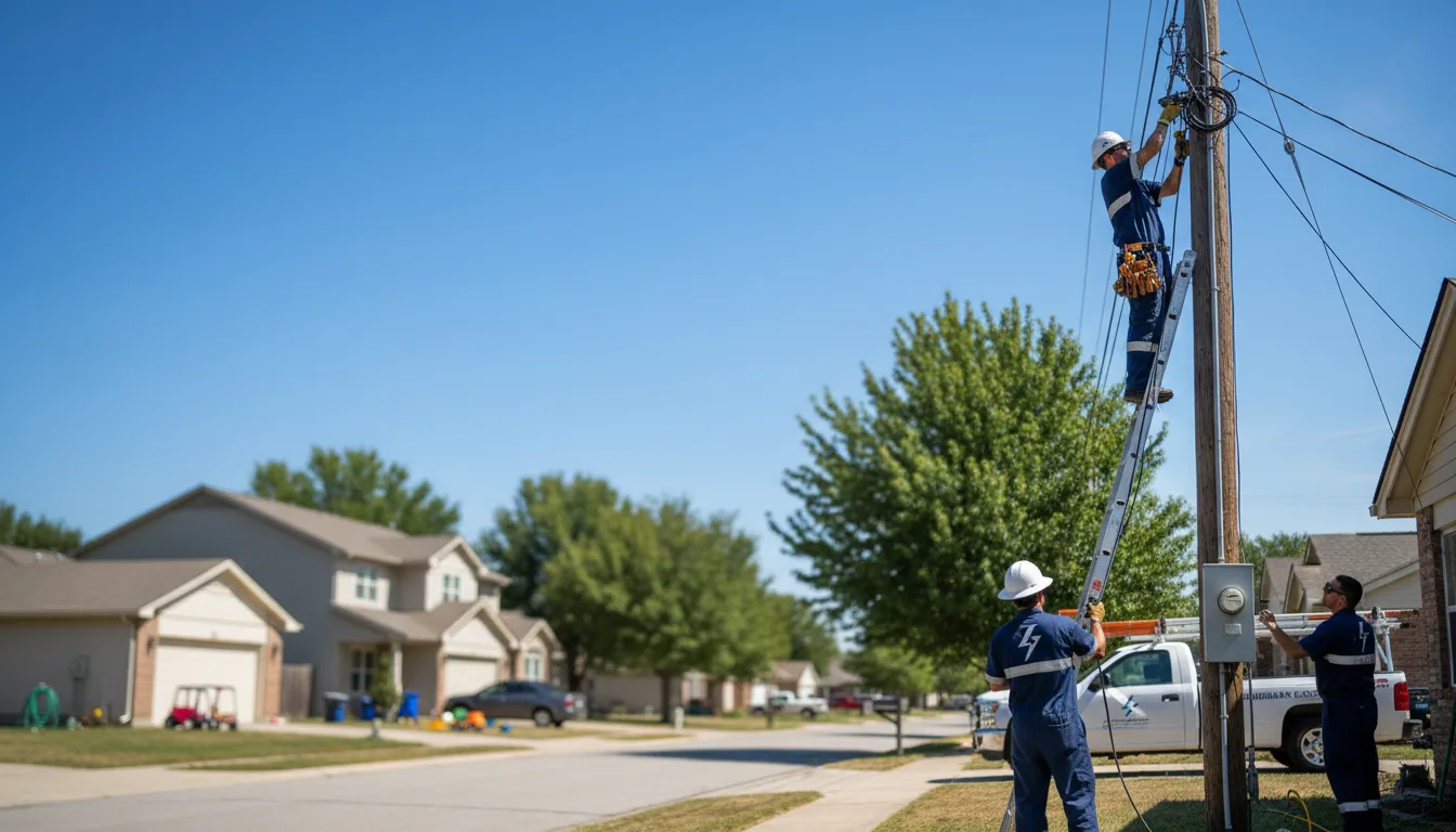 Residential electrician providing installation services in Meno, OK